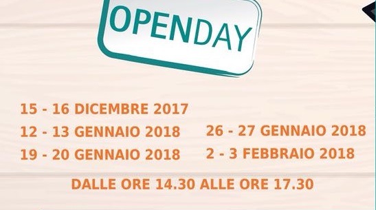 OPEN DAY RAMPONE 26 e 27 GENNAIO 2018